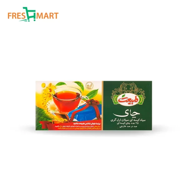 چای کیسه‌ای سیلان ارل گری 25 عددی طبیعت