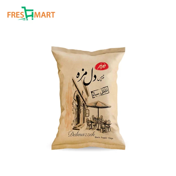 مزمز چیپس دل مزه فلفل سیاه
