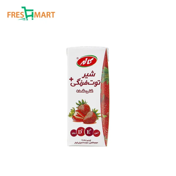 کاله شیر توت فرنگی 200cc غنی شده