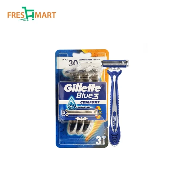 خود تراش مدل Blue3 Comfort بسته 3 عددی ژیلت